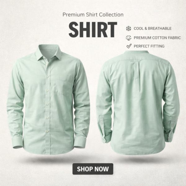 Mint Green Premium Cotton Shirt